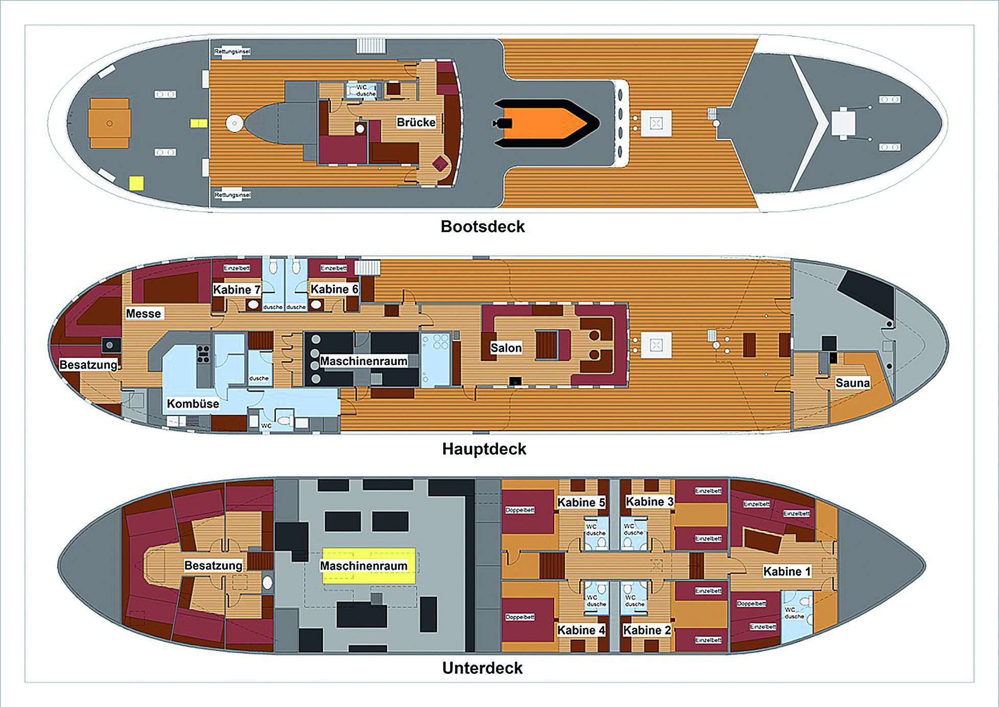 Decksplan MS CAPE RACE